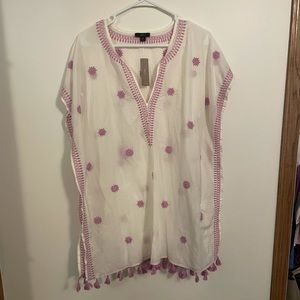J Crew embroidered coverup
